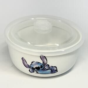 Disney Lilo Stitch Storage Microwave Kitchen Lid SMALL Ceramic Soup Bowl 5.5x2”